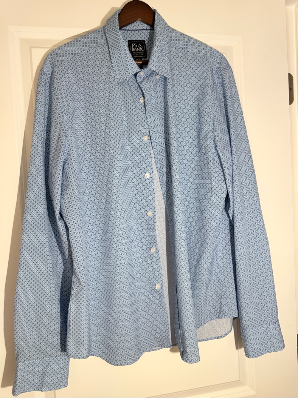 Jos. A. Bank Light Blue Micro-Pattern Men's Dress Shirt